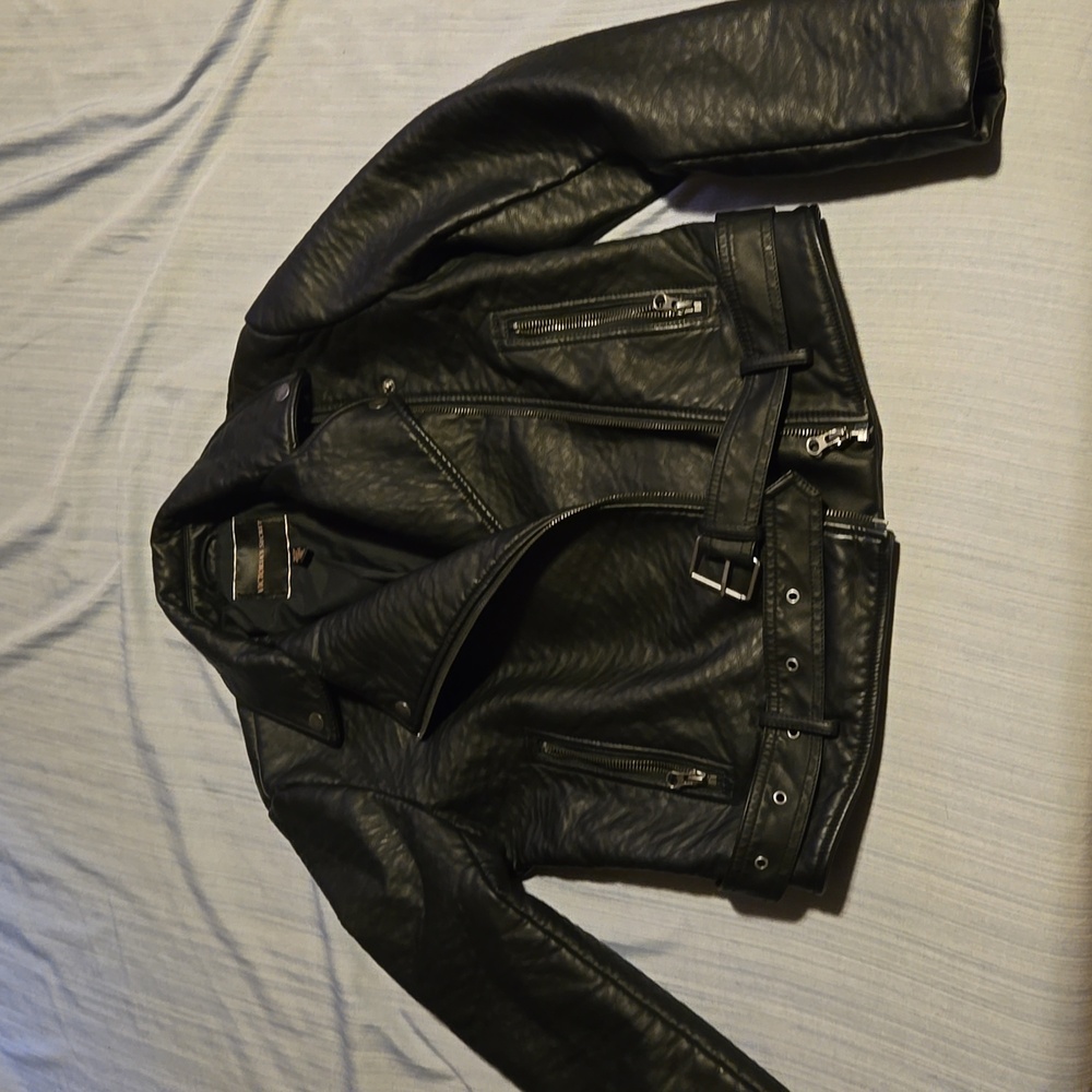 Faux leather jacket
